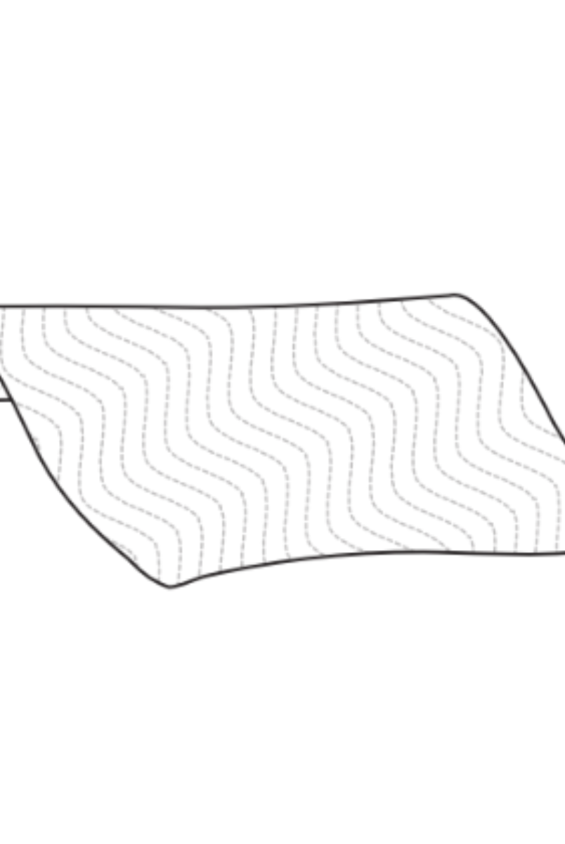 [allvariants]: a simple line drawing of a roll of fabric. 